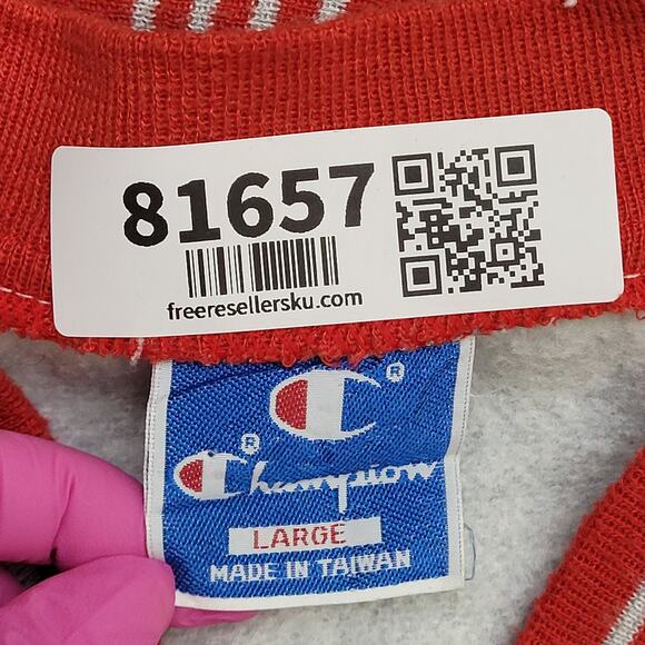 Vintage Champion OSU Track Jacket Large 22x26 Crop Ringer - Picture 7 of 12